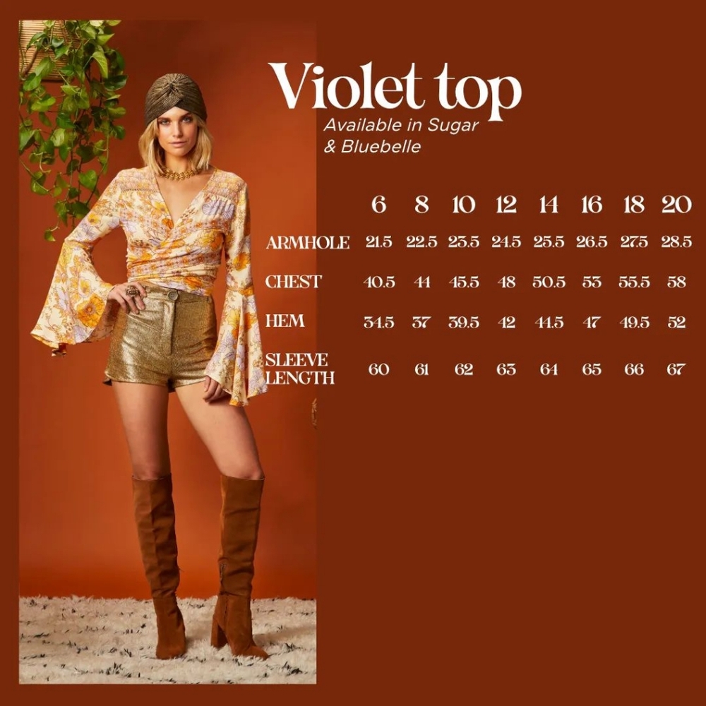 Nine Lives Bazaar Violet top in Bluebelle - Picture 10 of 10